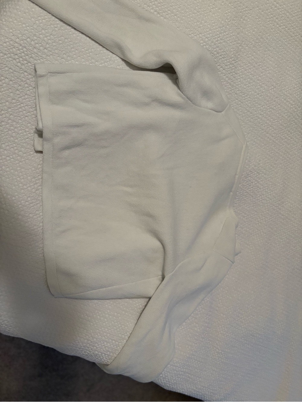 Quince Cream Knit Button-Front Cardigan with Gold Buttons - Picture 3 of 3